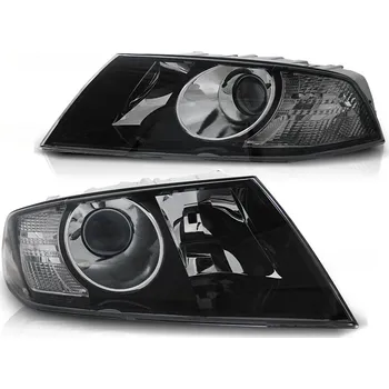 Přední světlomet Přední světlomety, světla, lampy s čočkou Škoda Octavia 2, 2004-2008, černé black