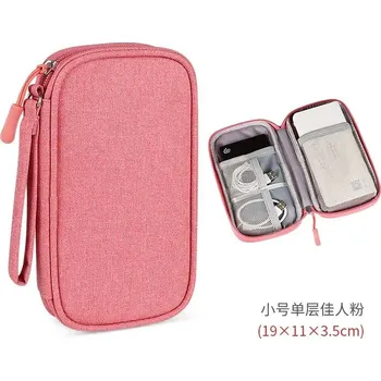 Cestovní taška Cestovní organizér na kabely a elektroniku | cestovní pouzdro - Růžová