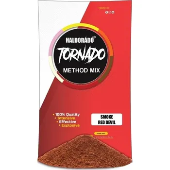 Návnadová surovina Haldorádó Method Mix Tornado Smoke 500 g - Red Devil