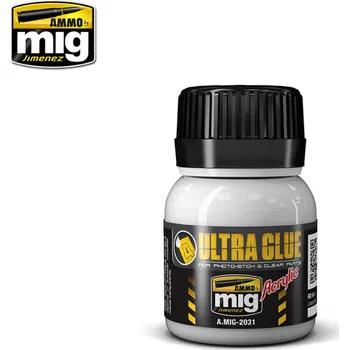 Průmyslové lepidlo AMMO by Mig Jimenez Ultra Glue - for Etch, Clear Parts & More (Acrylic Waterbase Glue - 40ml)