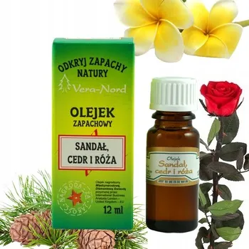 Vonný olej Vera-Nord Santalové dřevo, cedr a růže 12 ml 1 ks