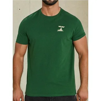 Pánské tričko Sinsay - Tričko s krátkým rukávem - zelená - 7310F-77X - 7310F-77X-S