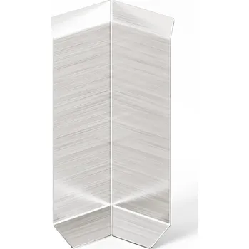 soklová lišta VNITŘNÍ ROH PRO PODLAHOVÉ LIŠTY F STŘÍBRNÁ MATNÁ 10 cm