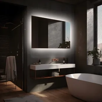 Zrcadlo LED Zrcadlo 90x60 (60x90), Romantico, studená bílá, přímé zapojení