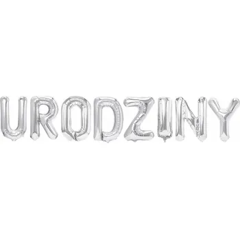 Balónek Sada balónků k narozeninám, stříbrné, 40 cm