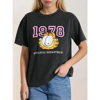 Dámské tričko Sinsay - Tričko Garfield - šedá - 782BB-90X - 782BB-90X-XS