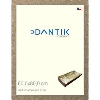 Rám na obraz DANTIK rámeček 60x80 | Golf champagne (Plexi Čiré) (Vyrobeno s láskou u nás v DANTIKU)