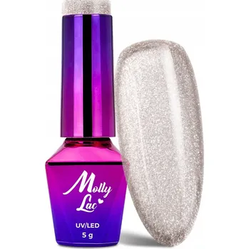 Lak na nehty Hybridní lak barevný lak Molly Lac Let It Snow 5 ml