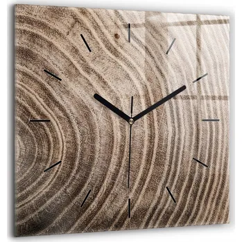 Hodiny Nástěnné hodiny Wallfluent hnědé 60 cm