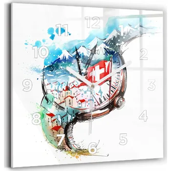 Hodiny Nástěnné hodiny Wallfluent modré 30 cm