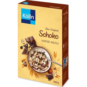 KÖLLN MÜSLI ČOKOLÁDA 500g NĚMECKO!