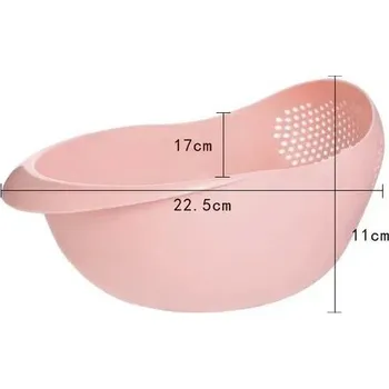 Cedník a síto Cedník na rýži s rukojetí a kuchyňský filtr - růžový