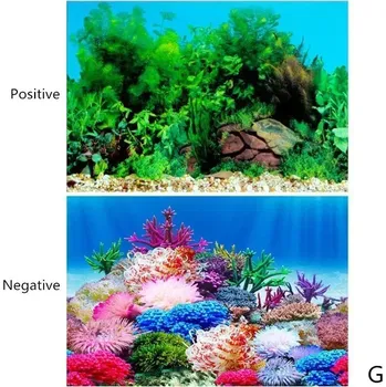 Dekorace do akvária 3D tapeta do akvária - G,40x60cm