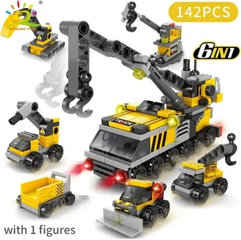 ostatní stavebnice Stavebnice záchranných služeb s jeřábem a autem - 2 Strojírenský vůz