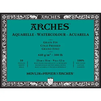 Blok Arches Cold Pressed, 640 g/m2 - 23 x 31 cm