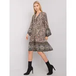 Khaki dámské vzorované volné šaty TW-SK-BI-5S0118B.25-khaki Velikost: ONE SIZE