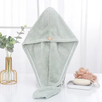 Rychleschnoucí ručník na vlasy | turban na vlasy - Zelená