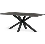 Vikio Stůl jídelní 180x90 šedý dub kovová noha AJS154S