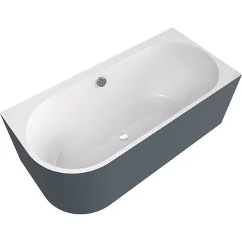 Vana Polysan Astra R Monolith Asymetrická vana 160x75x60cm, bílá/siena, 34611M.42