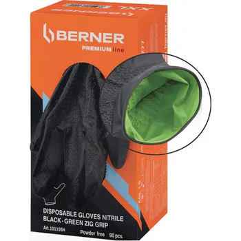 Pracovní rukavice Berner Jednorázové nitrilové rukavice ZIG Grip 1011994 Velikost: XXL + sleva 5% po přihlášení
