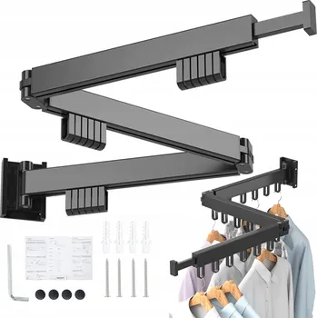 Věšák VÝSUVNÝ BOČNÍ VĚŠÁK DO LOŽNICE SKLÁDACÍ NA TŘI DÍLY