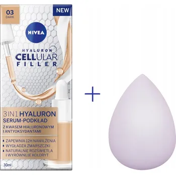 Pleťové sérum NIVEA HYALURON CELLULAR FILLER 3v1 SÉRUM - PODKLADOVÁ BÁZE tmavý odstín, 30 ml