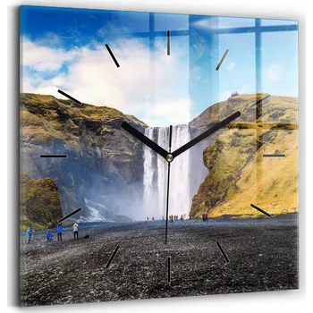 Hodiny Nástěnné hodiny Wallfluent černé 30 cm