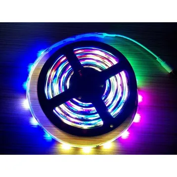 Elektronická součástka RGB LED páska SMD 5050 - 5m, 60 LED/m, 24V, 12W s krytím 12mm-IP67D bílý