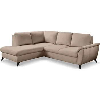 Pohovka Rohová rozkládací pohovka do obýváku Nevada béžová moderní s úložným prostorem Intesi