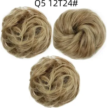 Příčesek Gumička na messy drdol s umělými vlasy | syntetické vlasy - 11