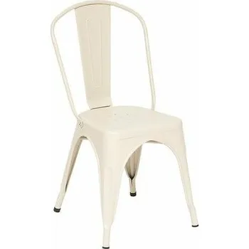 Jídelní židle Kovová jídelní židle Paris Edge Atmosphera krémová loftová stohovatelná do kuchyně