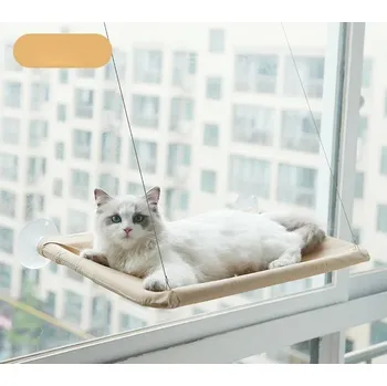 Pelíšek pro kočku Závěsný pelíšek pro kočky do okna - Khaki