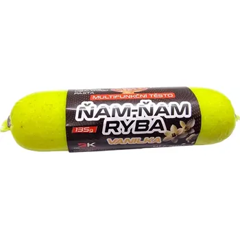 Návnadová surovina DK Fishing Ňam-Ňam ryba inovativní těsto vanilka 135 g