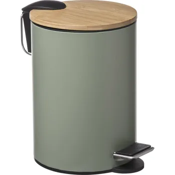 Odpadkový koš 5five Simply Smart Koupelnový koš na odpadky s bambusovým víkem MODERN, 3L