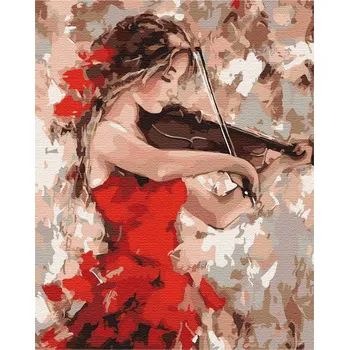 Obraz Obraz k vymalování podle čísel Artnapi Žena s houslemi 40 x 50 cm