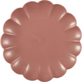 Talíř Růžový dezertní talíř Iris 20,5 cm kulatý nerozbitný do myčky Intesi