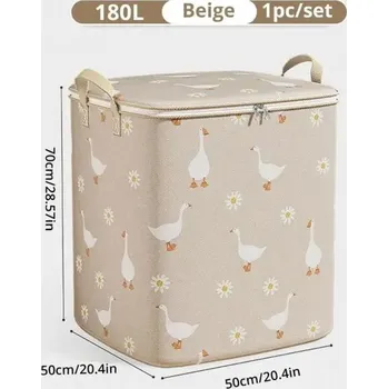 Úložný box Úložný vak na oblečení a hračky | textilní úložný box, úložný vak - Beige 50x50x70cm
