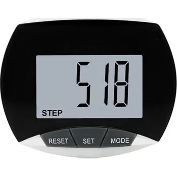 Multifunkční počítadlo kroků s LCD displejem - Černá