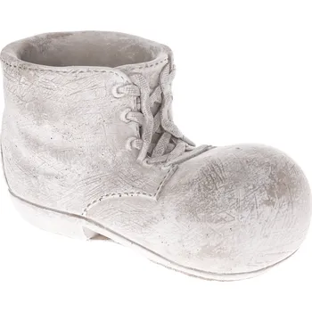 Biokrb Betonový květináč Bota, 22,5 x 12,5 x 11 cm, šedá