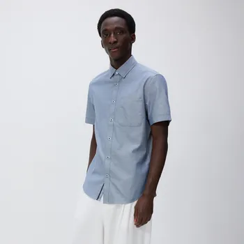 Pánská košile Reserved - Košile slim fit s vysokým podílem bavlny - tmavomodrá - 201DV-59M - 201DV-59M-XXL