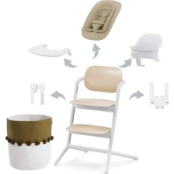 CYBEX Lemo 4-in-1 Sand White + Úložný koš large Sand Castle