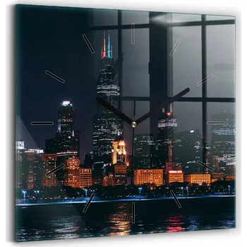 Hodiny Nástěnné hodiny Wallfluent černé 30 cm