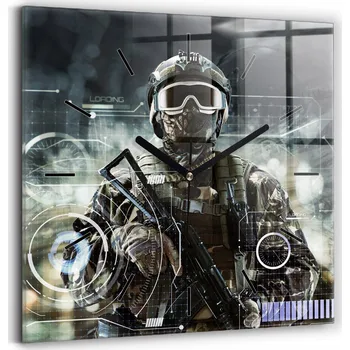 Hodiny Nástěnné hodiny Wallfluent černé 30 cm