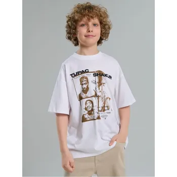 Sinsay - Tričko 2Pac - bílá - 809DM-00X - 809DM-00X-152