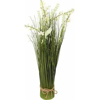 umělá květina Umělá kytice bílých lučních květin Atmosphera do obýváku a ložnice 58 cm