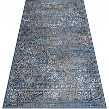 Koberec KOBEREC NAIN VLNA ORNAMENT modrý / oranžový 80x150 cm