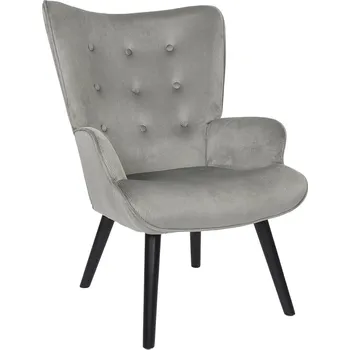 Křeslo Křeslo ušák Gulia šedý manšestr do obýváku moderní skandinávský s vysokými nohami Intesi