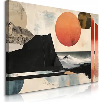 Obraz OBRAZ NA PLÁTNĚ DO LOŽNICE KRAJINA ABSTRAKCE ZÁPAD SLUNCE 40x30