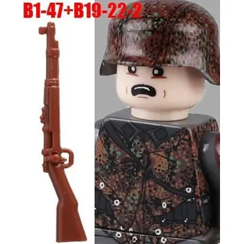 Figurka Vojenské figurky s válečnými zbraněmi | styl Lego - světle šedá