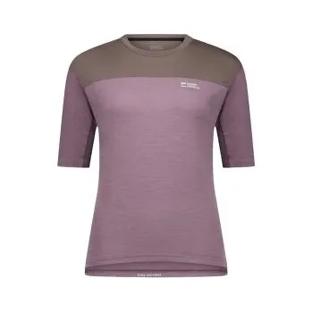 Dámské tričko Mons Royale Diversion Merino Bike Jersey Short Sleeve Mauve / Iron fialová L